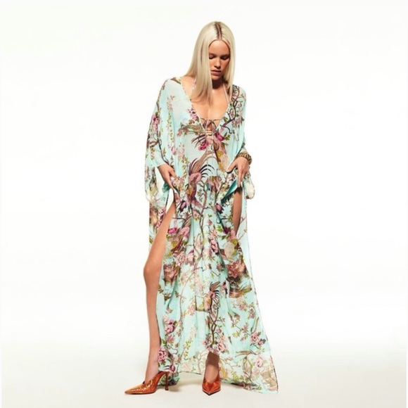 Roberto Cavalli x Skims Fagianella Print Long Kaftan - Picture 2 of 3